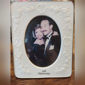 Russ Photo Frame Ceramic Everlasting Love Our 25th Anniversary Wedding 5x7Photo
